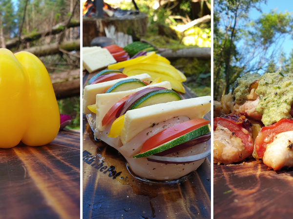 Rainbow Chicken With Pesto Recipe