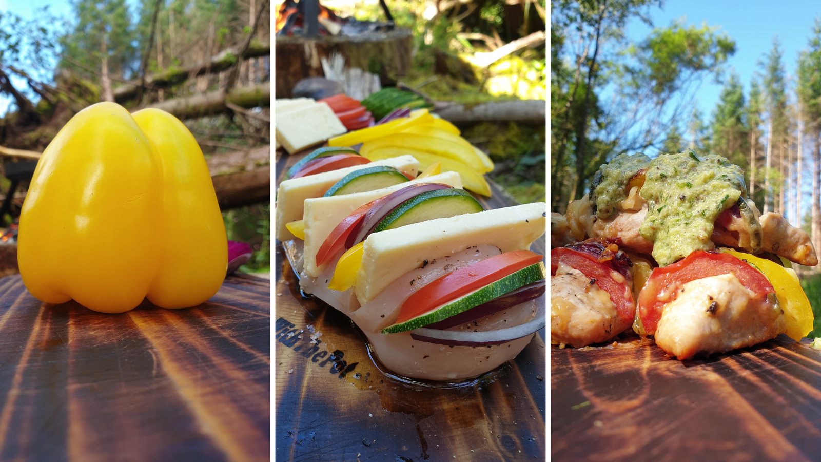 Rainbow Chicken With Pesto Recipe