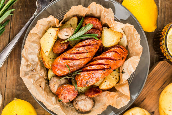 Hearty Sausage and Potato Foil Packets for a Crowd