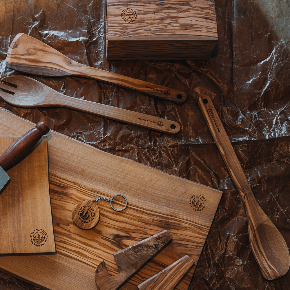 Olive Wood 5 PC Set Utensil Set