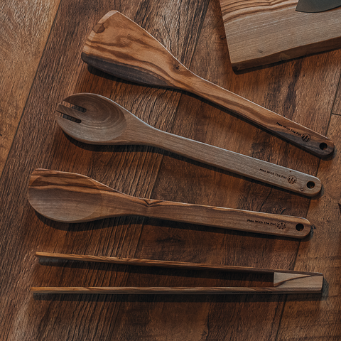 Olive Wood 5 PC Set Utensil Set
