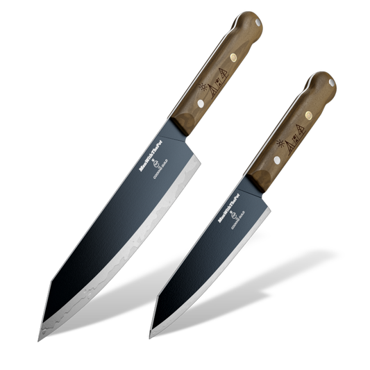 Kiritsuke Titanium San Mai Steel Knife Set