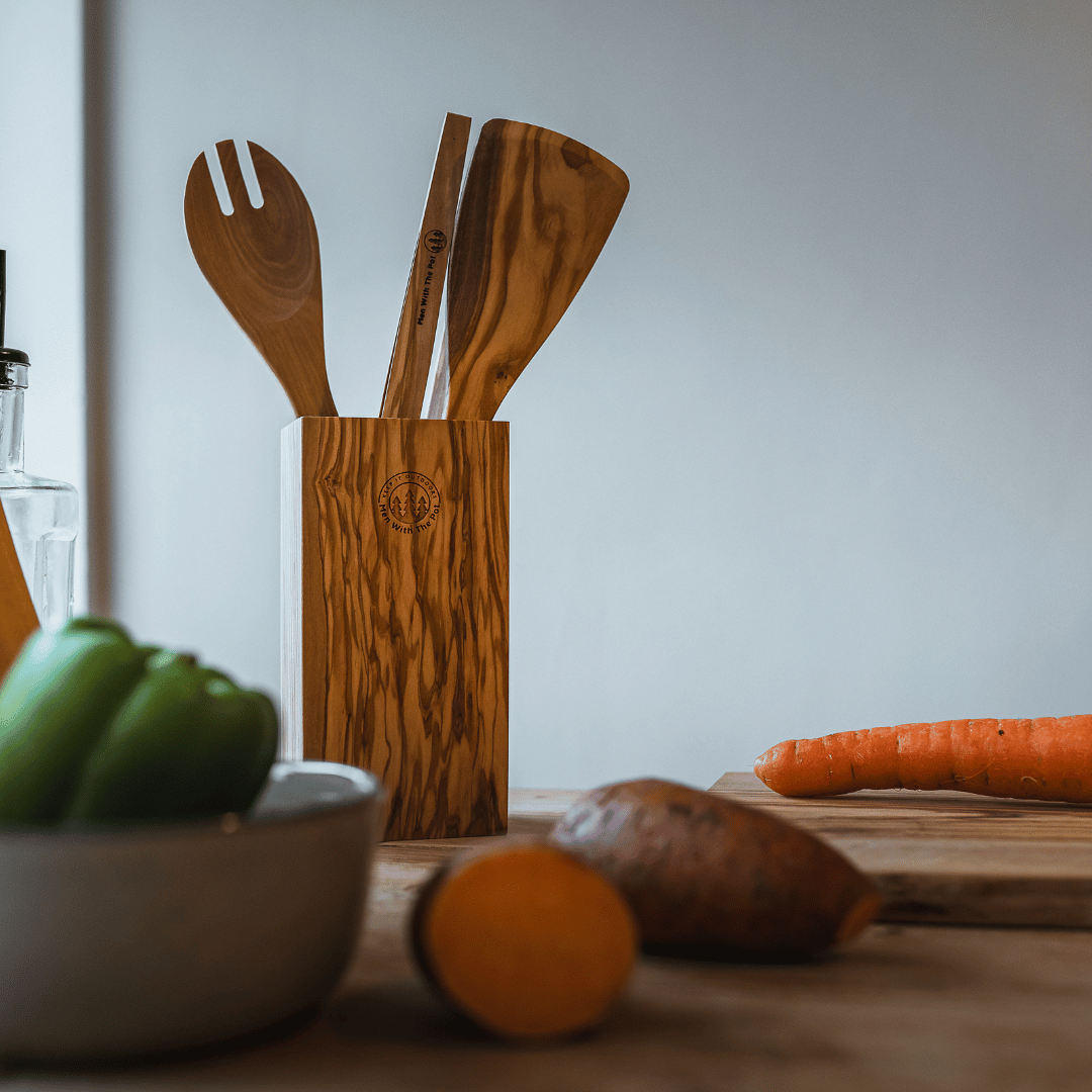 Olive Wood 5 PC Set Utensil Set
