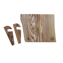 Magnetic Olive Wood Knife Block