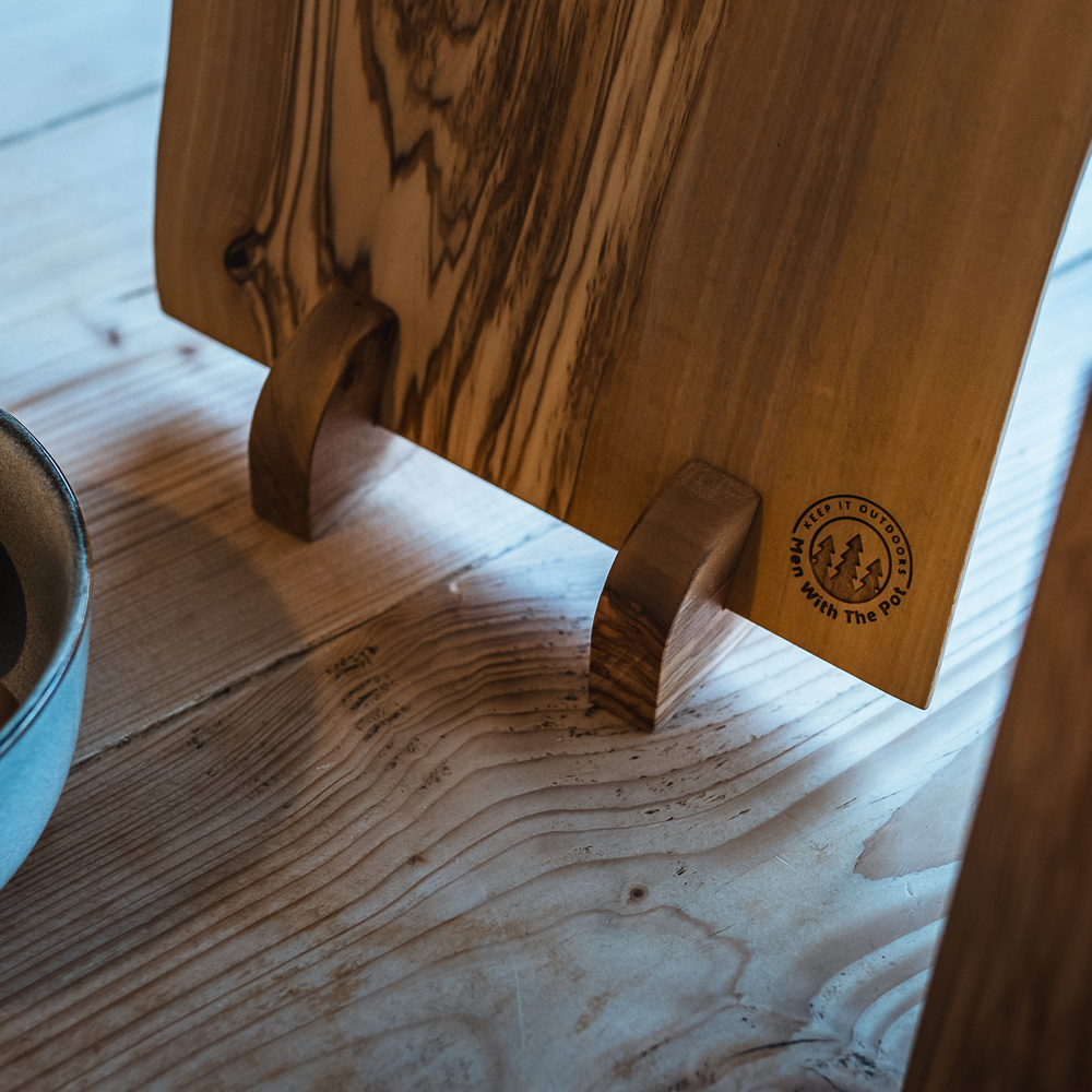 Magnetic Olive Wood Knife Block